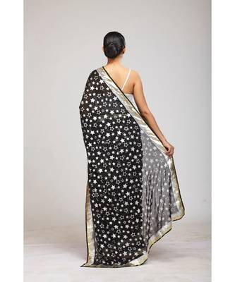 BLACK georgette sarees 4