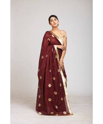 wine cotton sarees 1