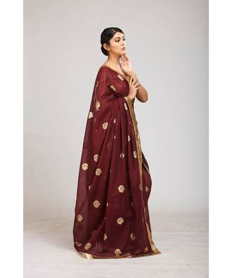 wine cotton sarees 3