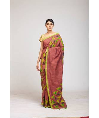 magenta cotton sarees 1