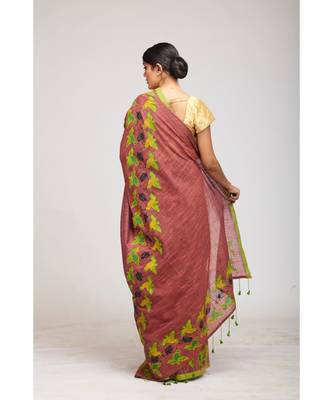 magenta cotton sarees 4