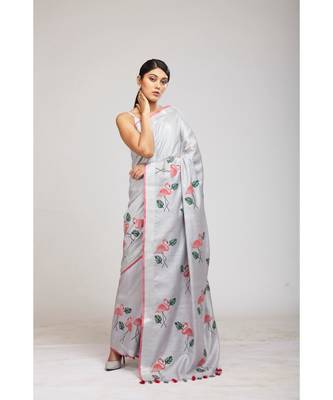 grey cotton sarees 1