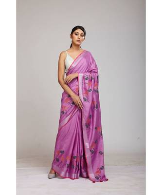 mauve cotton sarees 1