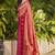 Peach woven banarasi silk saree with blouse