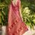 Peach woven banarasi silk saree with blouse