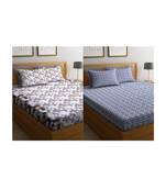Cortina cotton double bed sheet combo with pillow covers
