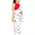 Kids White Readymade Saree With Red Blouse For Girls