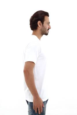 White plain cotton men-tshirts 4
