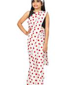 Kids Readymade Saree WIth Black Blouse For Girls 