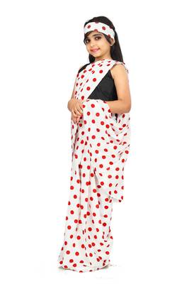 Kids Readymade Saree WIth Black Blouse For Girls  2