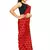 Kids Red Readymade Saree With Black Blouse For Girls 