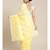 Ada Hand Embroidered Yellow Cotton Lucknow Chikan Saree With Blouse-A311181