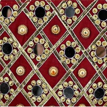 Wristlets Ethnic Potli For Women Party Wear Designer Matka Rajasthani Style Royal Mirror Work Potli Bags - Maroon 5