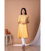 En Vogue Embroidered Kurta With Roll Up Sleeve