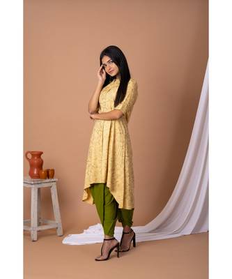 En Vogue Viscose Metallic Printed Kurta With Dhoti 2
