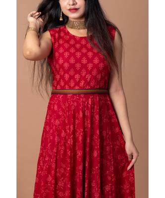 En Vogue Printed Dress With Adjustable Belt 6