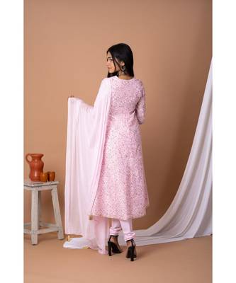 En Vogue Kalidar Printed And Embroidered Kurta Set With Dupatta 5