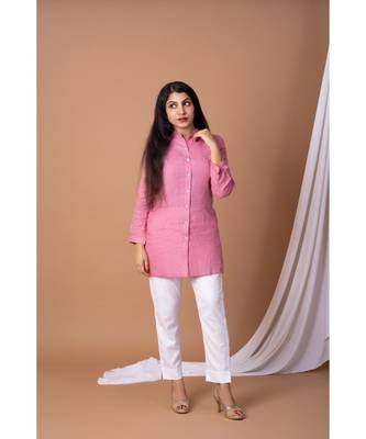 En Vogue Solid Linen Shirt 2