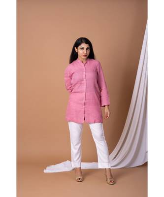 En Vogue Solid Linen Shirt 4