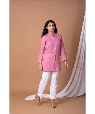 En Vogue Solid Linen Shirt 5