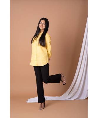 En Vogue Solid Linen Shirt 4