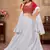 White Metallic foilage print georgette semi stitched bridal lehenga