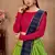 green sequins embroidered cotton se