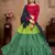 green sequins embroidered cotton se