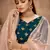 Teal Blue zari and Sequins embroidered georgette semi stitched bridal lehenga
