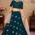 Teal Blue zari and Sequins embroidered georgette semi stitched bridal lehenga