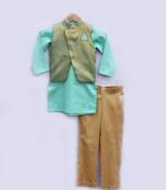 Brocade Nehru Jacket with Kurta and Pant