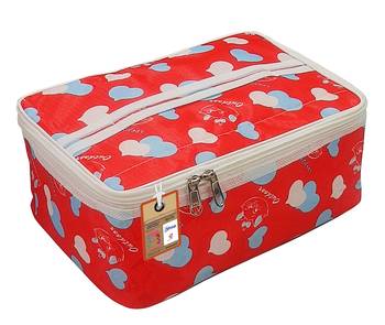 atorakushon    Fabric Women Makeup Storage Box Travel Vanity Cosmetic Bag Organizer Jewellery Pouch Pack of 1 Multicolor 1