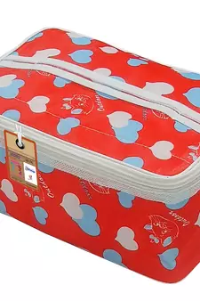 atorakushon    Fabric Women Makeup Storage Box Travel Vanity Cosmetic Bag Organizer Jewellery Pouch Pack of 3 Multicolor