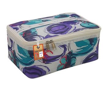 atorakushon    Fabric Women Makeup Storage Box Travel Vanity Cosmetic Bag Organizer Jewellery Pouch Pack of 1 Multicolor 2