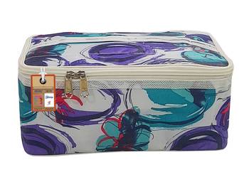 atorakushon    Fabric Women Makeup Storage Box Travel Vanity Cosmetic Bag Organizer Jewellery Pouch Pack of 1 Multicolor 3