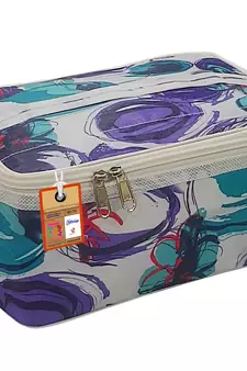 atorakushon    Fabric Women Makeup Storage Box Travel Vanity Cosmetic Bag Organizer Jewellery Pouch Pack of 2 Multicolor
