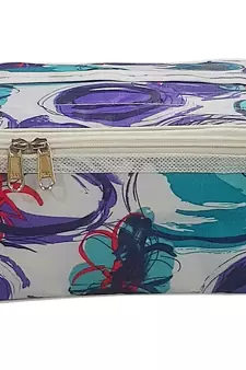 atorakushon    Fabric Women Makeup Storage Box Travel Vanity Cosmetic Bag Organizer Jewellery Pouch Pack of 2 Multicolor