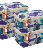 atorakushon    Fabric Women Makeup Storage Box Travel Vanity Cosmetic Bag Organizer Jewellery Pouch Pack of 4 Multicolor