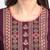 Maroon embroidered cotton ethnic-kurtis