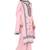 women's Light Pink & Black Cotton Readymade Salwar Kameez Suit Set