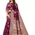 Magenta Art Silk   Woven Saree With Blouse For Women