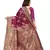Magenta Art Silk   Woven Saree With Blouse For Women