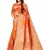 Orange Art Silk   Woven Saree With Blouse For Women