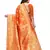 Orange Art Silk   Woven Saree With Blouse For Women