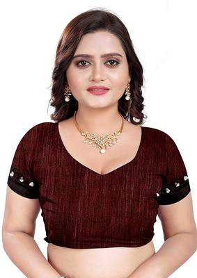 Brown Art Silk   Printed  Saree With Blouse For Women 4