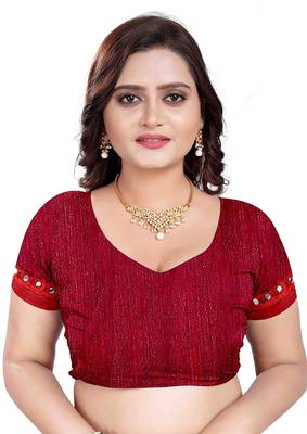 Red Art Silk   Printed  Saree With Blouse For Women 3