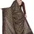 Brown Art Silk   Printed  Saree With Blouse For Women
