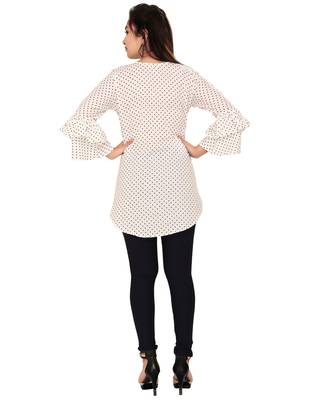 Off-white printed crepe short-kurtis 2