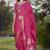 Pink woven banarasi silk saree with blouse