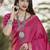 Pink woven banarasi silk saree with blouse